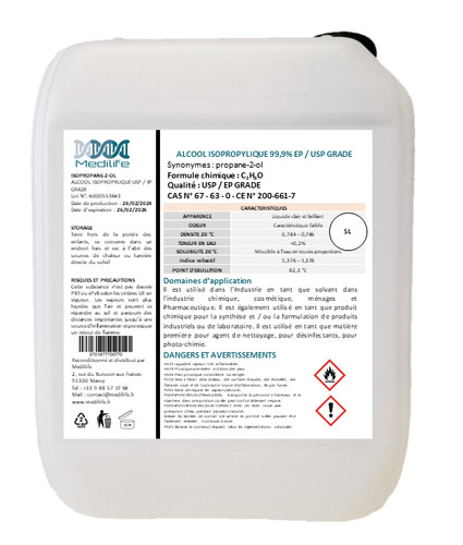 Alcool isopropylique usp - alcool, /